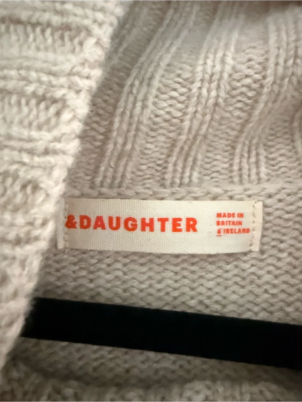 &daughter 100% Wool Fintra Cropped Beige Cream Mockneck Sweater M